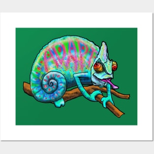 Adapt Chameleon Blue Posters and Art